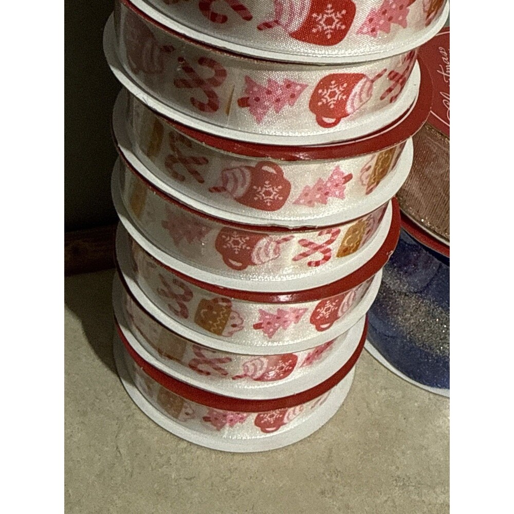 Christmas Ribbon Bundle (9 jumbo rolls) - Picture 4 of 9
